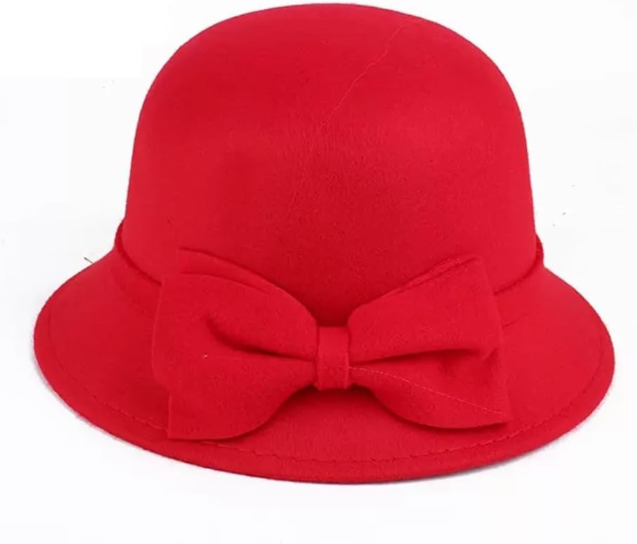 Bowler hat Autumn Winter Women's Woolen Ladies Basin