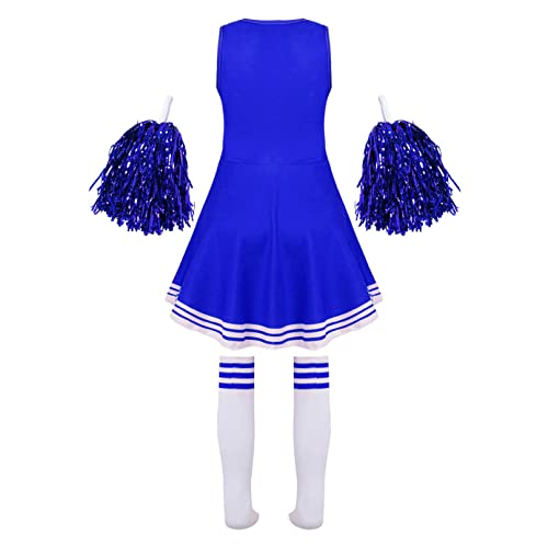 MSemis Costume da Cheer-Leader Bambina 3 Pezzi