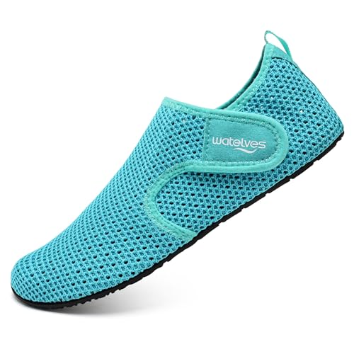 Image of WateLves Water Shoes for Women Men Swim Beach Aqua Socks Quick Dry Barefoot House Slippers Travel Shoes with Adjustable Magic Tape for Pool Diving Boating Yoga Surf