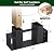 A ANLEOLIFE Outdoor Firewood Storage Rack Bracket Kit, Updated Fireplace Log Wood Stacking Holder - Adjustable to Any Length (2-Bracket Set)