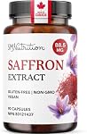 Supplément d'extrait de safran 88,5mg 90 Gélules d'antioxydant puissant pour la santé cellulaire Support 100% Suppléments de safran pour les hommes et les femmes & Non-OGM 3 Mois d'approvisionnement