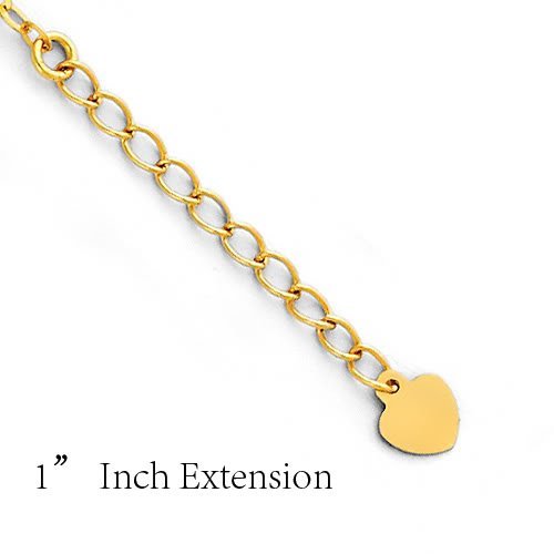 The World Jewelry Center 14k Yellow or White Gold Side Way Cross Necklace - 17"+1"2