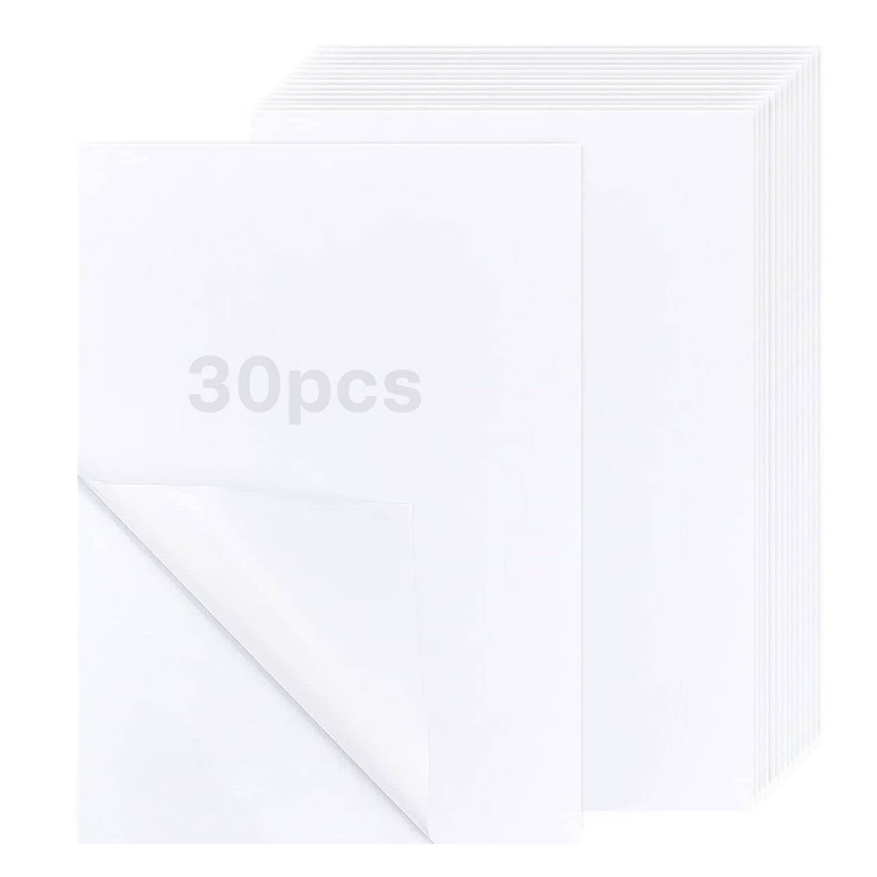 SXTDKMJ 30PCS Double Sided Adhesive Sheets A4, Clear Self-Adhesive Sticky Craft Tape Sheet for Crafting Wrapping Arts Home Decoration