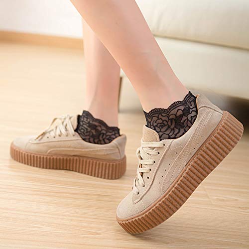 Lace Ankle Socks For Women - 5Pairs ruffle socks women - Fishnet Ankle Women Socks 5
