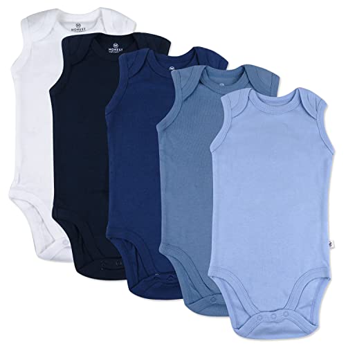 Image of Sleeveless Bodysuits One-piece 100% Organic Cotton for Baby Boys, Girls, Unisex