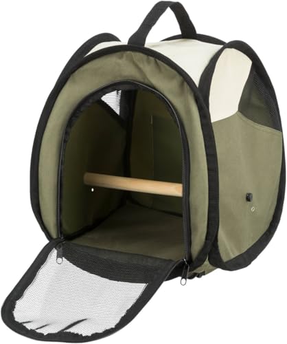 TRIXIE Transporttasche - beige/olivgrün 27 × 32 × 27 cm
