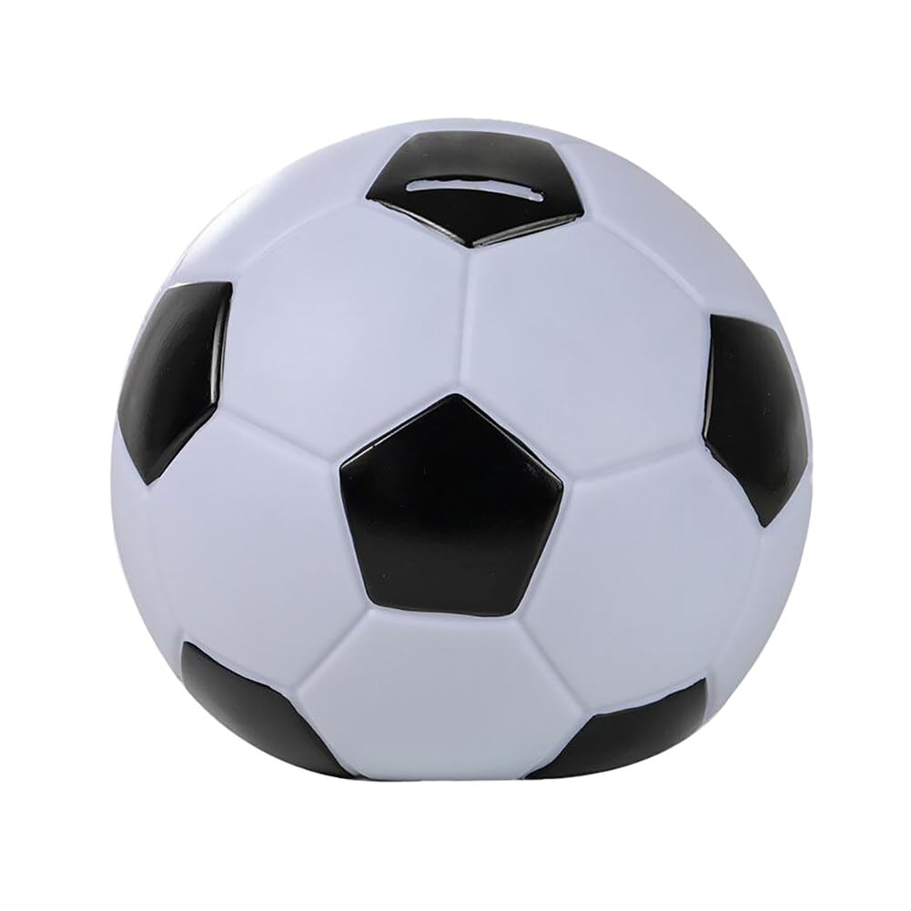 Surakey Soccer Piggy Bank for Boys, Shatterproof Soccer Sports Themed Coin Bank, Sports Soccer Bank Tip Jar Money Box Cash Bank Gift for Kids Xmas