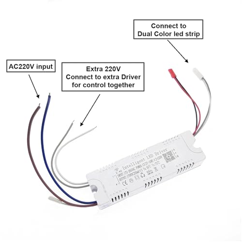 Driver LED 2.4G dimmable 37-50W x2 avec télécommande RF et contrôle application pour plafonnier - 5