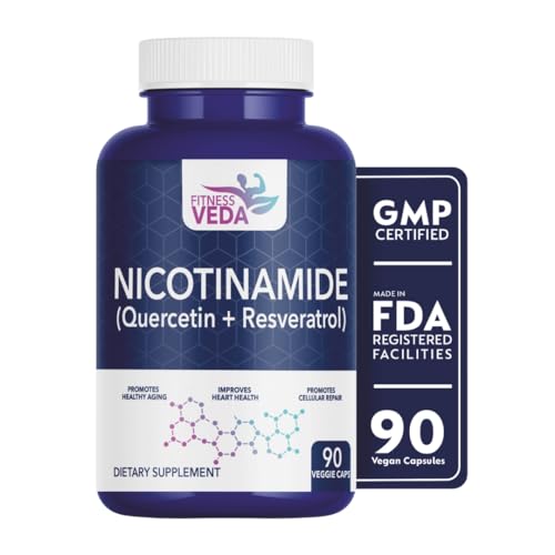 Image of Nicotinamide(Nmn) Quercetin + Resveratrol Supplement Boosts NAD | Healthy Ageing| Cellular Repair| Antioxidant Support - 90 Capsules