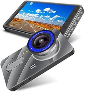 Dual Dash Cam 4" Frente e Traseira Dash Cam FHD 1080P com modo noturno, cartão de 32GB incluído, ângulo amplo de 170 graus, WDR, sensor G, gravação em loop