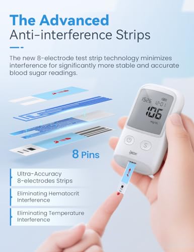 Image of IMDK Blood Glucose Monitor Kit, ๐๐น๐ถ๐ป๐ถ๐ฐ๐ฎ๐น๐น๐ ๐๐ฐ๐ฐ๐๐ฟ๐ฎ๐๐ฒ Blood Sugar Test Kit with 50 Glucometer Strips, 50 Lancets and 1 Lancing Devices, No Coding Required & Large Screen