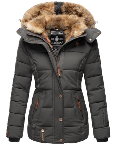 MARIKOO warme Damen Winter Jacke Winterjacke Steppjacke gefüttert...