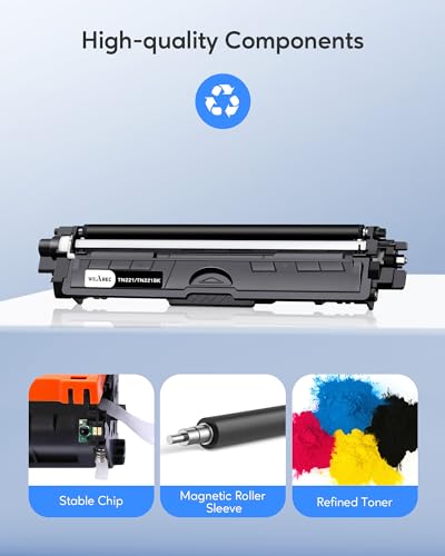 Image of TN221 TN225 Toner Cartridge High Yield Replacement for Brother TN-221 TN-225 Compatible with MFC-9130CW HL-3170CDW MFC-9340cdw (1B, 1C, 1M, 1Y, 4 Pack)