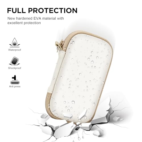Image of Yinke Hard Case for SanDisk Extreme Pro /SanDisk Extreme External SSD 500GB 1TB 2TB Travel Case Storage Bag(White)