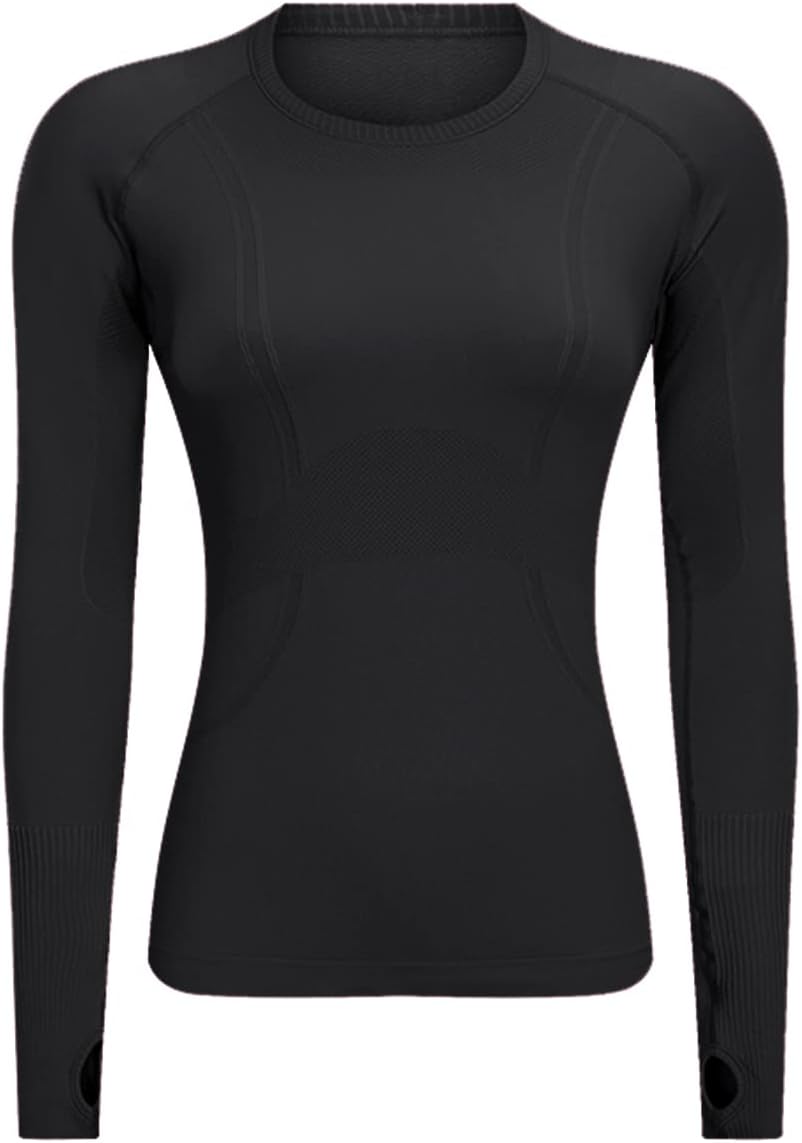LUYAA Women's Workout Tops Long Sleeve Shirts Yoga Sports Breathable Gym Athletic Top Slim Fit - Image 4