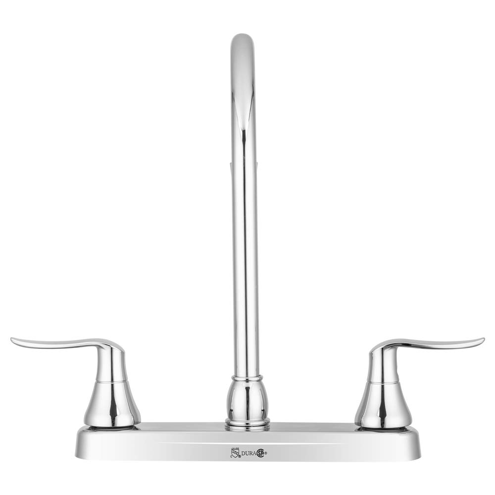 Dura Faucet Elegante J-Spout RV Llave de Cocina para autocaravanas, 5ª Ruedas, remolques y campistas