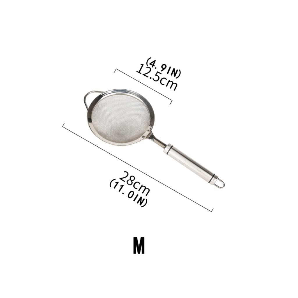 Espumadera de cocina, colador Extra grande, colador fino, filtro de malla de acero inoxidable, espumadera, colador doméstico, cuchara (Size : M)