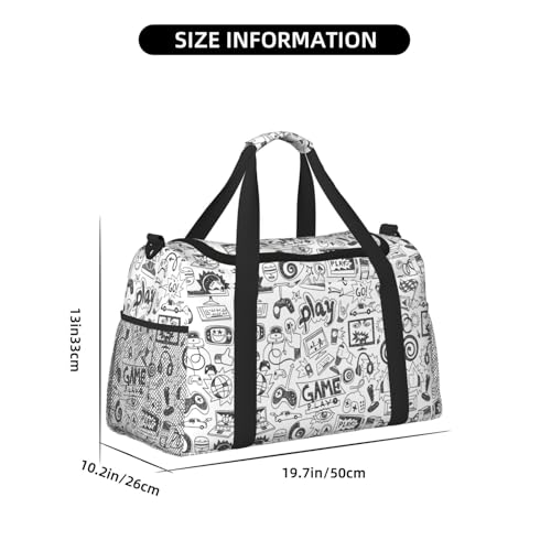 Video Game Boys print Personal Item Bag Large Duffel Bag Travel Bag Weekender Bag Gym Bag Tote Duffel bag4