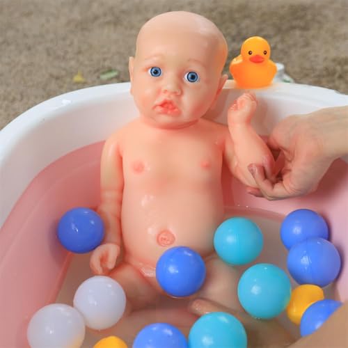 Muñeca bebé realista de silicona 22.5 pulgadas miniatura 5