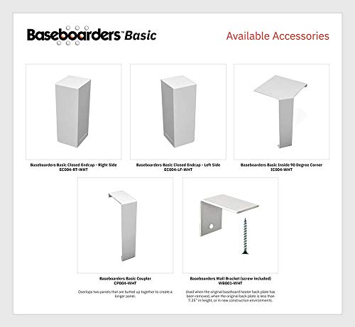image for Baseboarders Basic Series 3 ft Galvanized Steel | Easy Slip-On Baseboa