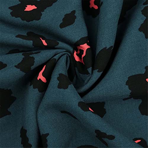 Robe longue d'été bohème avec imprimé floral graphique et col en V - 7