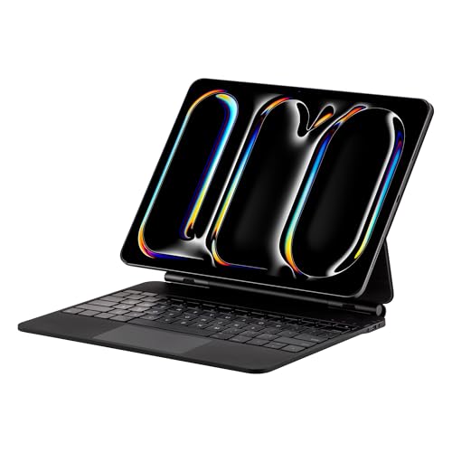 Seagtigau Magic Keyboard Case für iPad Pro 12 9 Zoll (3. 4. 5. 6. Gen) & Air 13 (M4 2026 M3 2025 M2 2024) Magnetische Tastaturhülle mit Trackpad Beleuchtung & Deutsche QWERTZ-Layout Schwarz