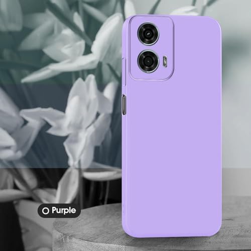Image of Back Cover for Motorola Moto G34 5G / G45 5G | Full Camera Protection | Premium Liquid Silicon Case | Flexible Bumper Case for Motorola Moto G34 5G / G45 5G (Purple)