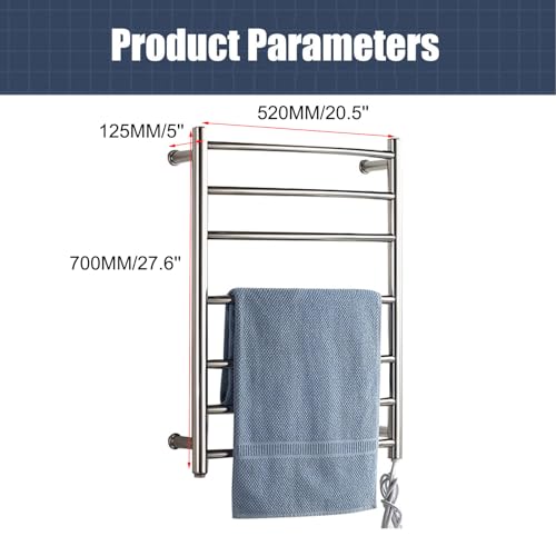 Calentador de toallas eléctrico de pared con control térmico 7