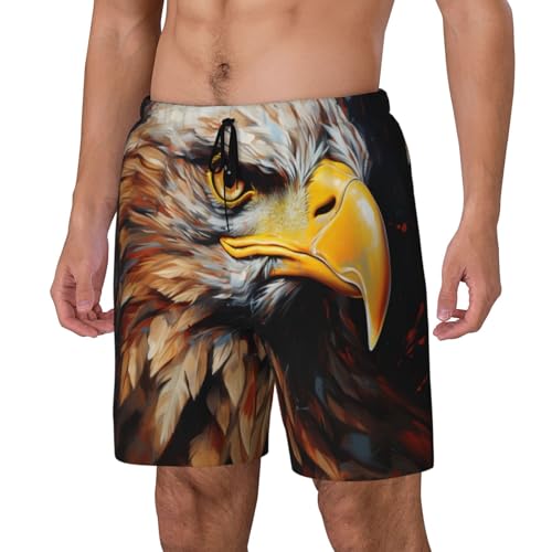 Eagle Built-in Compression Lining Men's Double Swim Trunks Shorts Beach Shorts with Two Pockets2
