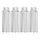 QUARKZMAN 2 Paar Fahrrad BMX Pegs Aluminiumlegierung 9mm Öffnung Hintere Stunt Pegs Anti-Rutsch Hintere Sitzständer für Mountainbike Rennrad BMX Silber