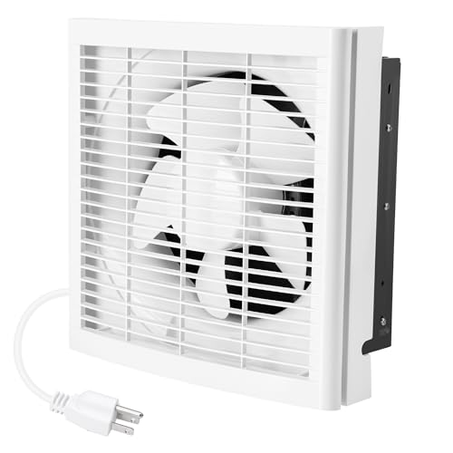 Fanspex 8' Shutter Exhaust Fan, 310CFM Window or Wall Mount Ventilation Fan for Greenhouse, Attic...