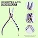 Hooper Multi Hair Extension Tool Kit: Finger Razor, Cutting Scissors, Thinning Scissors, 1-Hole Plier, Loop Tool, Comb, Silicone Beads, Clips, Leather Zipper Case, Stainless Steel Tools (Multicolor)