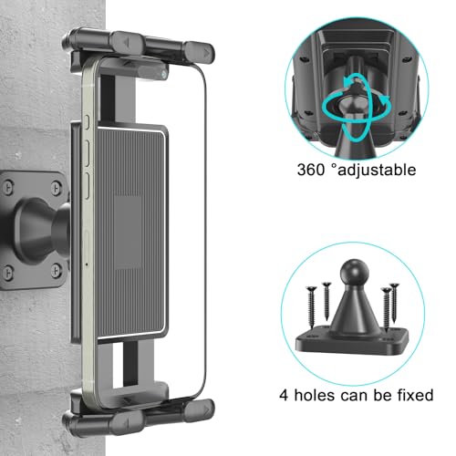 jojnsha Soporte de pared de varios tamaños que ahorra espacio, para dispositivos móviles de 4.7 a 15 pulgadas, fácil instalación, diseño moderno - imagen 7