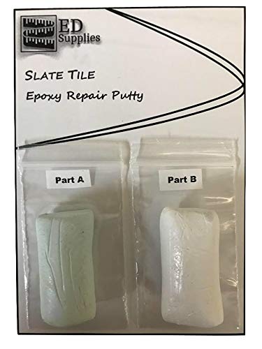 Floor & Wall Slate Tile Epoxy Repair Putty - Repairs Chips, Cracks, Holes & Defects. 38g (Light Grey)