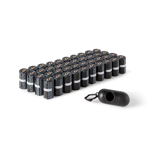 AmazonBasics Hundekotbeutel mit Beutelspender und Leinenclip, 600 Stück