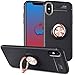Produktbild XCYYOO Kompatibel mit iPhone X Hülle, Ring Kickstand 360 Grad Rotierenden Ring Drop Schutz Stoßdämpfung weichen TPU Cover [Arbeit mit magnetischen Auto Halterung]