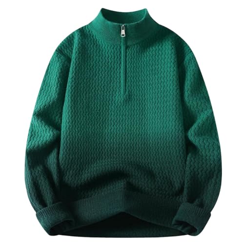 Suéter de punto para hombre con cuello alto abrigo fino y moda casual masculina minimalista