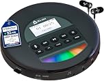 KLIM Nomad - New - Portable CD Player - Built-in Long Life Battery - With Earphones - Compatible with CD-R, CD-RW, MP3 - Bluetooth CD Player for Car, Home, Outdoor - Black