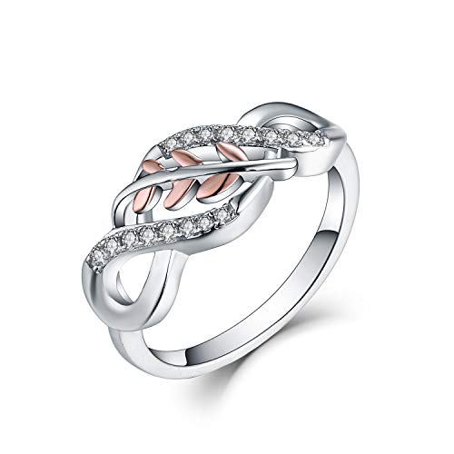 Bague Infinity Argent 925 JO WISDOM bijou bicolore élégant pour le bureau et les soirées