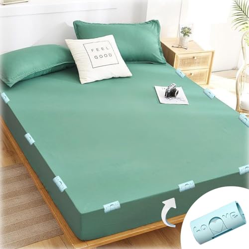Image of 10Pcs Bed Sheet Grippers, Adjustable Bed Sheet Clips, Fasteners for Mattress, Two-Speed Adjustment, Keep Sheets in Place (Pack of 1)