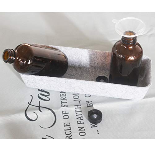 image for BPFY 12 Pack 8 oz Glass Boston Bottle With Black Poly Cap, Funnel, Cha