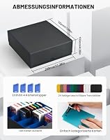 ZLCA Trading Card Storage Box, Commander Card Deck Case Holds 2400+ Cards, MTG Deck Box mit 4 Stopfen, Magic Card Organizer für TCG PTCG Karten(dunkelschwarz-blau) – Ansicht 3
