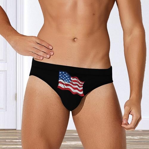 USA Flag Men's Swimming Trunks Quick Dry Swim Briefs Beach Swimwear Bathing Suit3