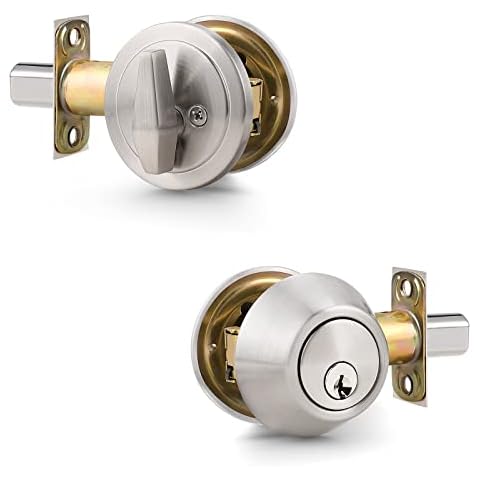 Probrico Satin Nickel Deadbolts with Key Cover