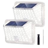 🌞 【Ángulo de iluminación más amplio y cobertura más grande】 ： Esta luz solar de montaje en pared con 90 LED incorporados con 3 modos de iluminación, que alcanza un brillo máximo de 130 lúmenes y un ángulo de iluminación amplio de 270 °, proporciona iluminación de seguridad con suficiente brillo para su patio, jardín , camino, vallas, puertas de entrada, garajes, etc. por la noche.