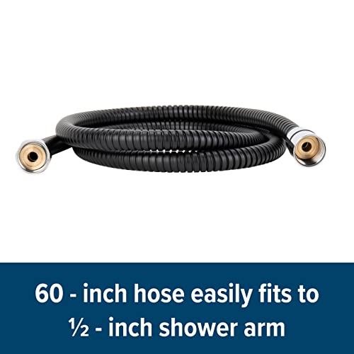 Image of Camco RV /Marine Flexible Replacement Shower Hose | Reinforced Construction | Measures 60-Inches | Black (43745)