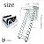DEFNES 12 Steps Ceiling Mount Attic Ladder, Heavy Duty 1100LBS Retractable Attic Ladder Pull Down, Ceiling Stair with Safety Handrails, Hidden Folding Loft Stairs for Garage & Home Attic Access