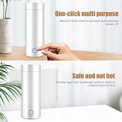 Hervidor eléctrico portátil mini 3 en 1 blanco miniatura 7
