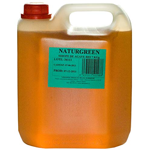 NaturGreen - Sirope Agave Bio, Endulzante Ecológico, Bajo Índice Glucémico, Apto para Ser Consumido Directamente - 7kg