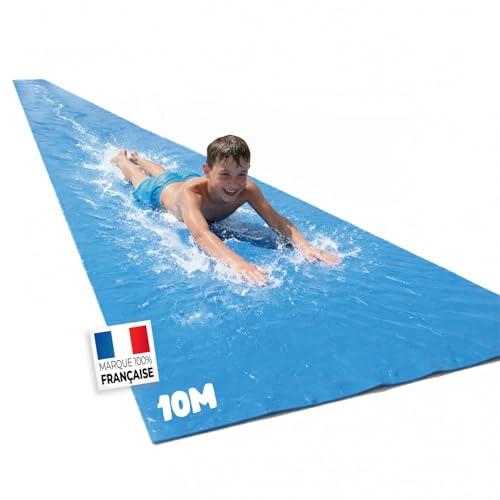 Ventriglisse® Géant XXL Officiel 10 Mètres | Tapis de Glisse Qualité Premium | Slip'n Slide | Jeu Eau Plein Air...